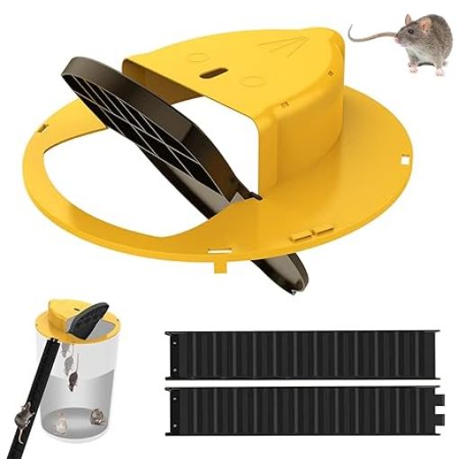 Picture of Mouse Trap Bucket Bucket Lid Mouse Trap, 5 Gallon Bucket Compatible, Mouse Catching Tool, Trap Door Style