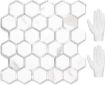 Picture of Hexagon Metal Tiles Hexagon Peel and Stick Backsplash Tile Metal Gold Self Adhesive Metal Mosaic Tiles