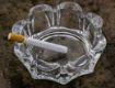 Picture of Round Cut Glass Ash Tray Crystal Clear Glass Ashtray Cigarettes Ash Tray Tabletop Ashtray for Home Crystal Round Shape Table Top Ash Tray Table Top Decor Glass Ashtray For Indoor And Outdoor