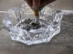 Picture of Round Cut Glass Ash Tray Crystal Clear Glass Ashtray Cigarettes Ash Tray Tabletop Ashtray for Home Crystal Round Shape Table Top Ash Tray Table Top Decor Glass Ashtray For Indoor And Outdoor
