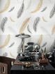 Picture of 3D Wall Stickers  DIY Wallpaper Aesthetic Feather Printed Wallpaper