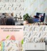 Picture of 3D Wall Stickers  DIY Wallpaper Aesthetic Feather Printed Wallpaper