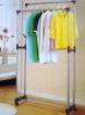 Picture of Stainless Steel Portable Double Pole Telescoplc Clothes Rack Foldable Single Clothes and Garment Hanging Rack CLOTH RACK