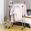 Picture of Stainless Steel Portable Double Pole Telescoplc Clothes Rack Foldable Single Clothes and Garment Hanging Rack CLOTH RACK
