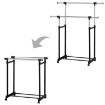 Picture of Stainless Steel Portable Double Pole Telescoplc Clothes Rack Foldable Single Clothes and Garment Hanging Rack CLOTH RACK