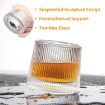 Picture of Dancing  Glass Whiskey Glasses Rotatable Decompression 220 ML Old Fashioned Whiskey Glasses Set  Spinning Glasses Bar Glass for Drinking Bourbon