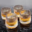 Picture of Dancing  Glass Whiskey Glasses Rotatable Decompression 220 ML Old Fashioned Whiskey Glasses Set  Spinning Glasses Bar Glass for Drinking Bourbon