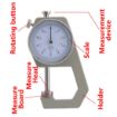 Picture of Steel Dial Thickness Gauge for Pipes, Tubes, Sheets  Thickness Gauge, Portable 0‑20mm Durable Small Size Thickness Gauge Meter, for Watch Jewelry  Precision Dial Pocket Flat Head Thickness Gauge Gage Measuring Tool