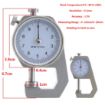 Picture of Steel Dial Thickness Gauge for Pipes, Tubes, Sheets  Thickness Gauge, Portable 0‑20mm Durable Small Size Thickness Gauge Meter, for Watch Jewelry  Precision Dial Pocket Flat Head Thickness Gauge Gage Measuring Tool