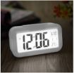 Picture of Mirror Finish Digital Clock  Digital Smart Alarm Clock  Plastic Digital Smart Backlight LCD Display