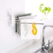 Picture of 4 Bar Towel Rack  hanger towel bars silicon suction cup magic towel holder bathroom and kitchen stainless steel towel stand wall mounted towel holder fold able towel hanger room and wash basin towel holder soap dish towel hanger accessories
