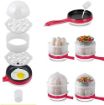 Picture of Double Layer Egg Boiler With Handle Electric Automatic Off 14 Egg Cooker Frying Pan Boiling and Frying Kitchen Cooking Tools