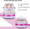 Picture of Double Layer Egg Boiler With Handle Electric Automatic Off 14 Egg Cooker Frying Pan Boiling and Frying Kitchen Cooking Tools