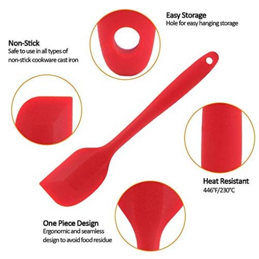 Picture of Silicone Spatula for Cooking  Spatula for Cake  Spatula for Non Stick Cookware  Spatula  Silicone spatulas  Silicone Non-Stick Heat Resistant Kitchen Utensil