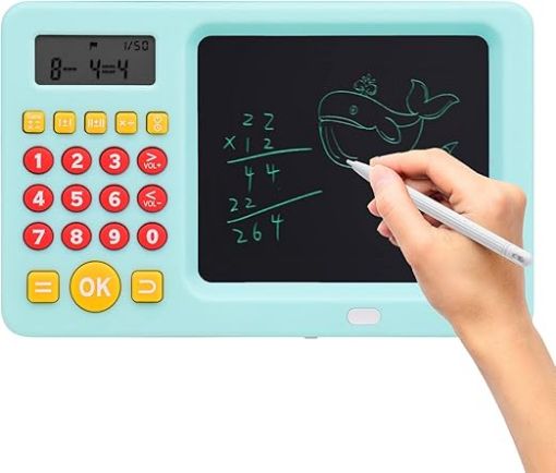 Picture of 2 in 1 Writing and Math Learning Machine  Math Games Toy with LCD Writing Tablet  Math Games   Math Learning Machine
