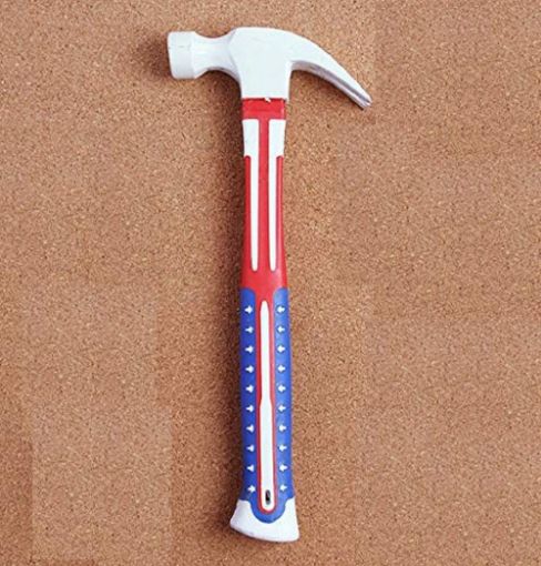 Picture of Hammer Medium Size  (380gm) mini hammer small hammer big hammer Flag Design Hand Tool kit Measuring Tape and Cutter