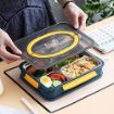 Picture of Thermal Insulation 4 Compartment Lunch Boxes 4 Compartment Stainless Steel Lunch Boxes  4 PARTITION LUNCH BOX STEEL LUNCH BOX TIFFIN TIFIN