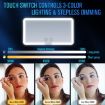 Picture of Car Vanity Mirror With Lights  Makeup Mirror with 3 Light Modes Car Mirror Dimmable Touch Control Travel Makeup Mirror
