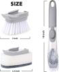 Picture of Kitchen Cleaning Brush Scrubber Dish Bowl Washing Sponge With Refill Liquid Soap Dispenser Kitchen Pot Cleaner Tool Long Handle Sponge  Kitchen Cleaning Brush Scrubber Dish Bowl Washing Sponge