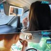 Picture of Car Vanity Mirror With Lights  Makeup Mirror with 3 Light Modes Car Mirror Dimmable Touch Control Travel Makeup Mirror