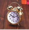 Picture of Glossy Metal Table Alarm Clock win Bell Golden Table Alarm Clock  Alarm Clocks for Heavy Sleepers Kids Bedroom Alarm Clocks