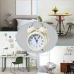 Picture of cream clock twin bell clock Alarm Clock small clock Matt Clock