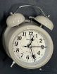 Picture of cream clock twin bell clock Alarm Clock small clock Matt Clock