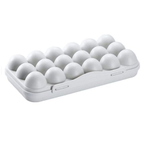 Picture of 18 Grids Egg Egg Storage Box with Lid Egg Preservation Box Buckle Design Egg Storage Box Freestanding Egg Tray Suitable for Home