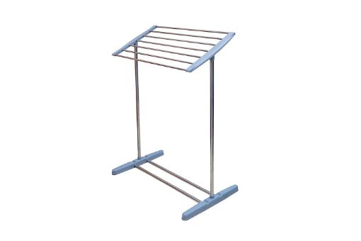 Picture of Stainless Steel Towel Rack  Floor-Standing Multi-Functional Mobile Foldable Balcony Towel Stand