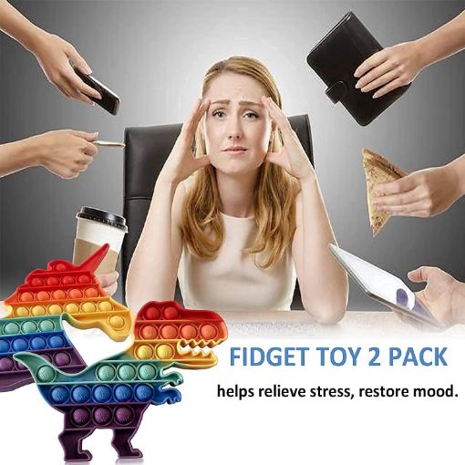 Picture of pop its Fidget Toys   Ice Cream Candy Shape Pop Fidget Toy Push it Pop it Bubble Fidget Sensory Toy pecial Needs Silicone Stress Relief Toy
