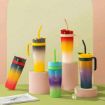 Picture of 3 pcs Mug and Water Bottle Gradient Water Bottles Set Coffee Or Juice Mug