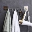 Picture of Plastic Sticky Hook & Stainless Steel Hook Rail Wall Hanging 6 Hook Rack for Kitchen Bathroom - 6 Hooks
